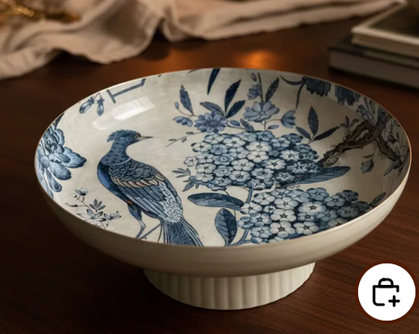 The Indigo Peacock Bowl