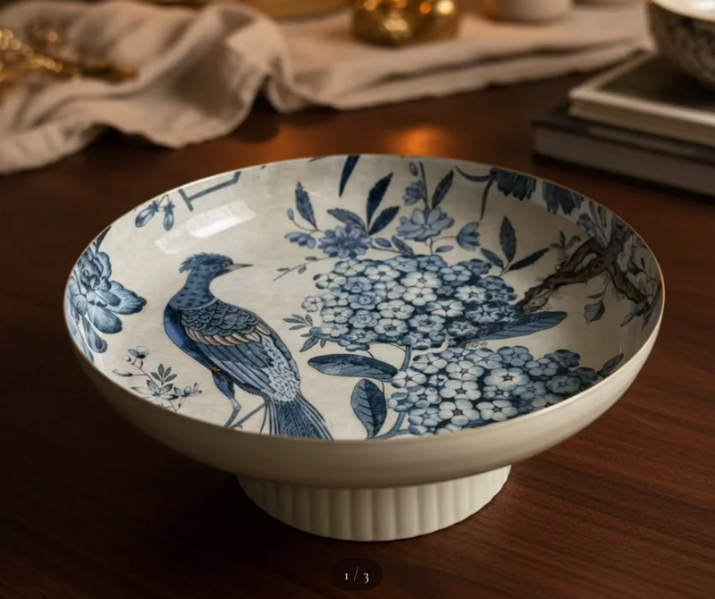 The Indigo Peacock Bowl